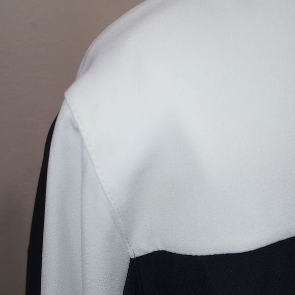 Akris Punto Black & White Color Block Shift Dress, Size 12 - Picture 8 of 11